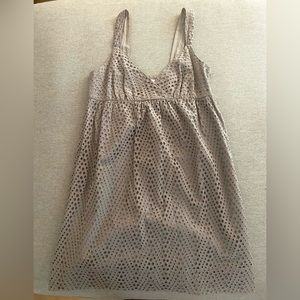 Vince Eyelet Babydoll Cotton Dress